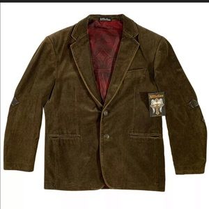 Affliction Red Label Premium Brown Velvet Blazer